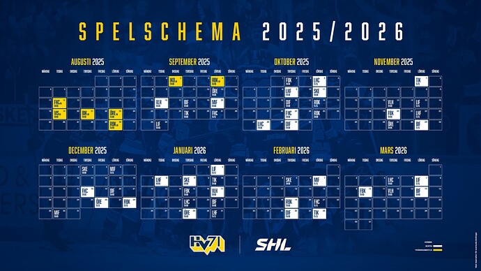 Spelschema HV71 25:26